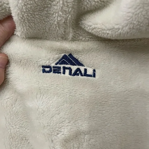 Denali Fleece Jacket Full Zip Cabin Shacket Large Reversible Vintage - Picture 8 of 9